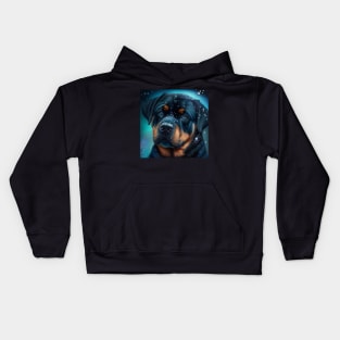 Bubblelicious Rottweiler Puppy Kids Hoodie